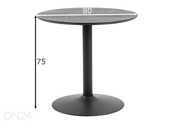 Ruokapöytä Bostosn Ø80 cm mitat
