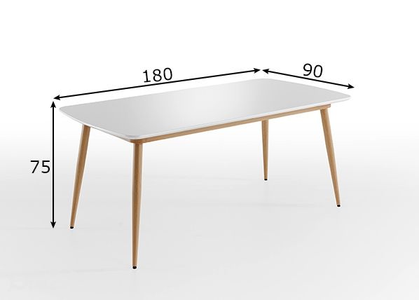 Ruokapöytä Bozen 90x180 cm mitat