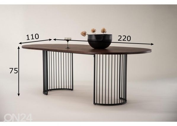 Ruokapöytä Hamneskär 220x110 cm mitat