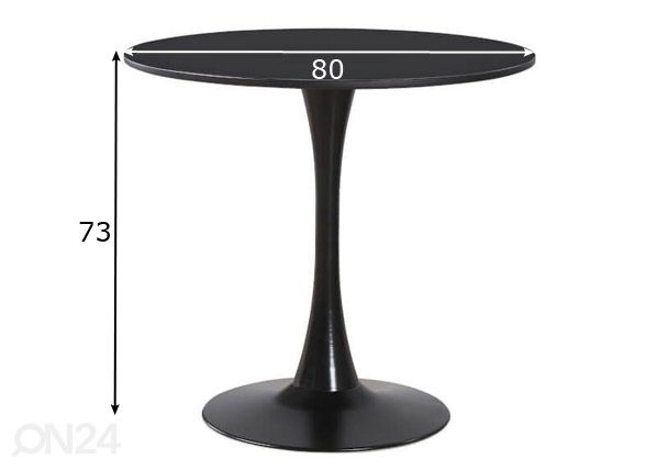 Ruokapöytä Kant 80 cm mitat