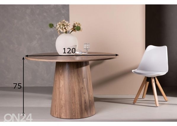 Ruokapöytä Lanzo Ø 120 cm mitat