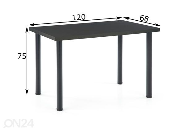 Ruokapöytä Modex 120x68 cm mitat