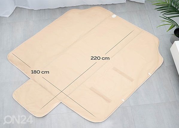 Sähkölämmitteinen peitto, peitto infrapunasauna tehosteella EcoSapiens 180x220 cm, beige mitat