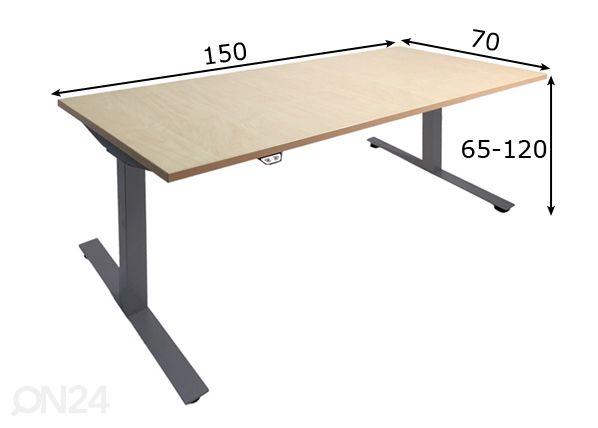 Sähköpöytä mitat