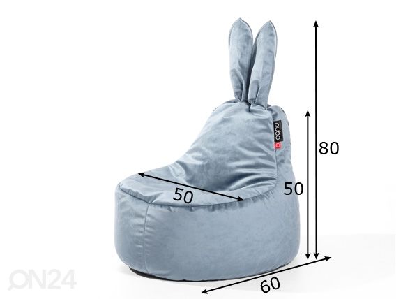 Säkkituoli Qubo Baby Rabbit mitat