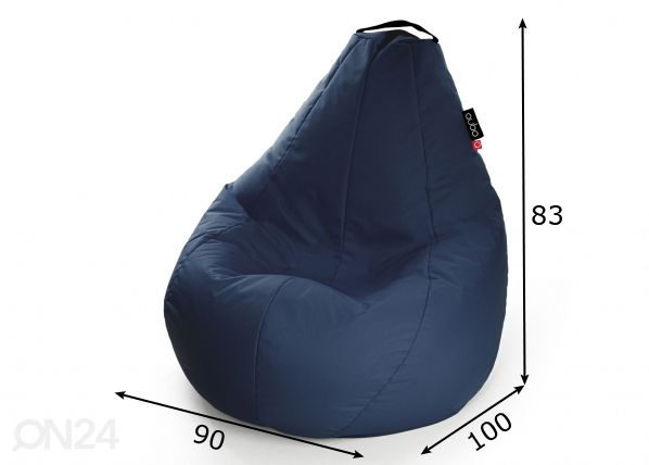 Säkkituoli Qubo Comfort 120 in/out mitat