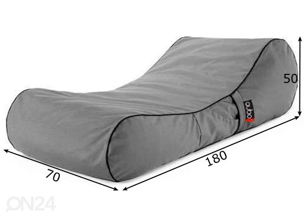 Säkkituoli Qubo™ Flat Design Lounger mitat