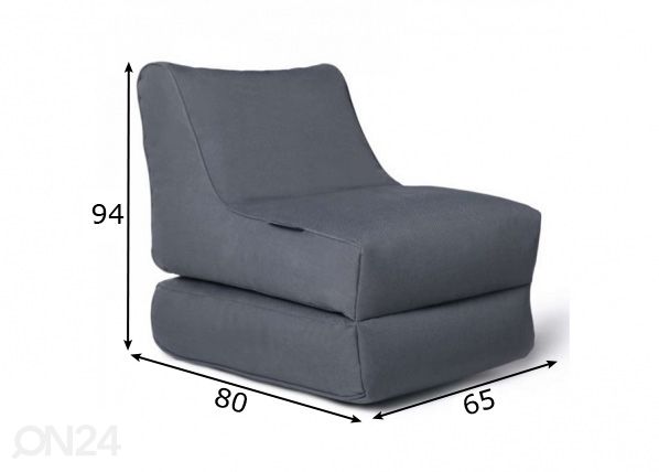 Säkkituoli Qubo™ Lounger Portable mitat