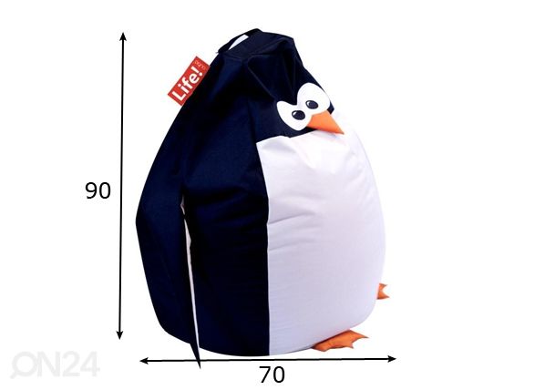 Säkkituoli Qubo Penguin mitat