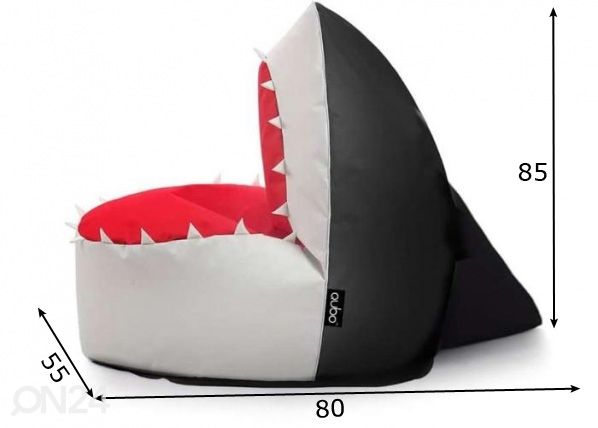 Säkkituoli Qubo™ Shark mitat