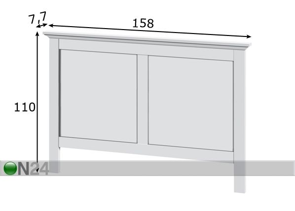 Sängynpääty PARIS 140 cm mitat