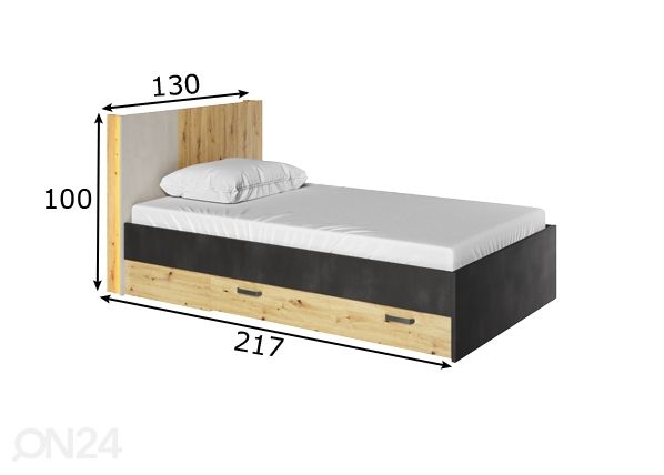 Sänky 120x200 cm mitat