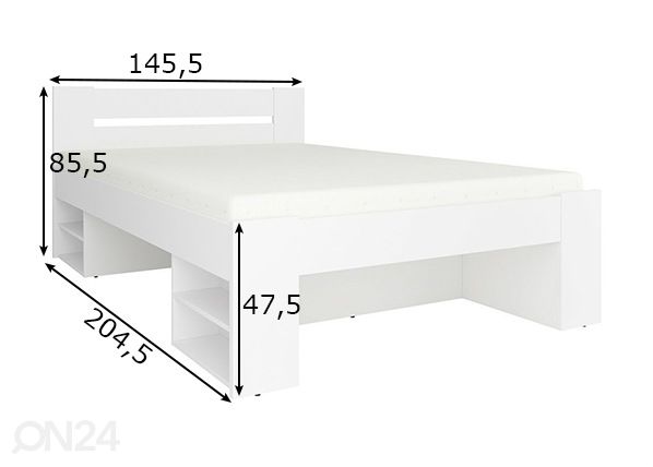 Sänky 140x200 cm mitat