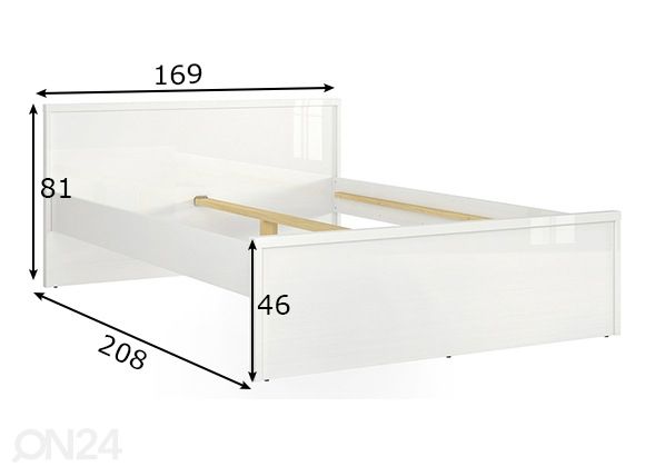 Sänky 160x200 cm mitat