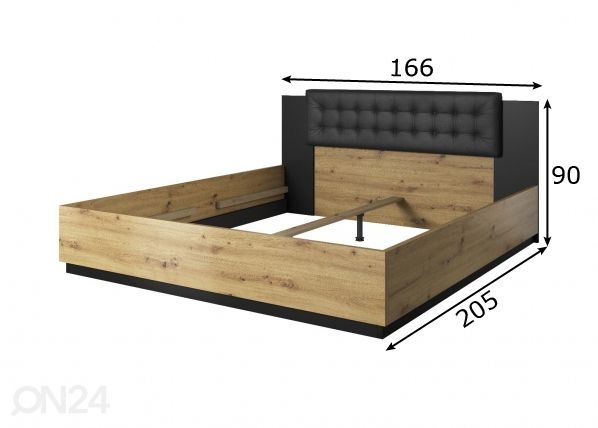 Sänky 160x200 cm mitat