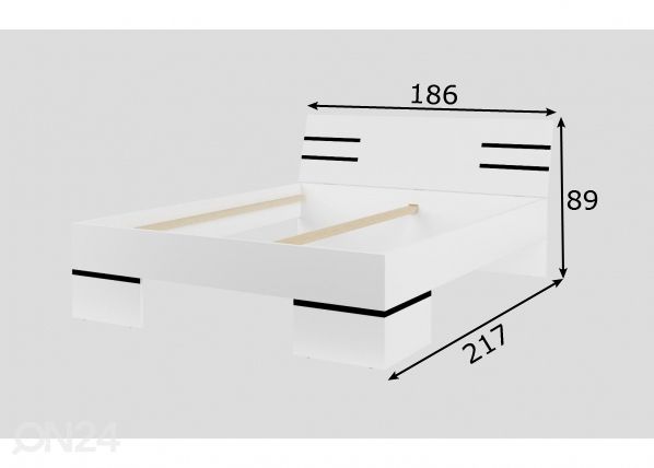 Sänky 180x200 cm mitat