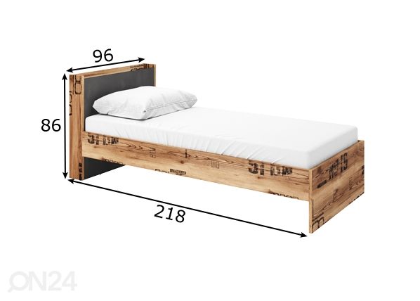 Sänky 90x200 cm mitat