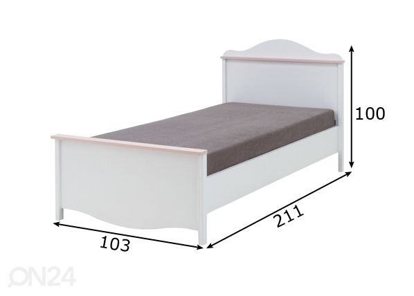 Sänky 90x200 cm mitat