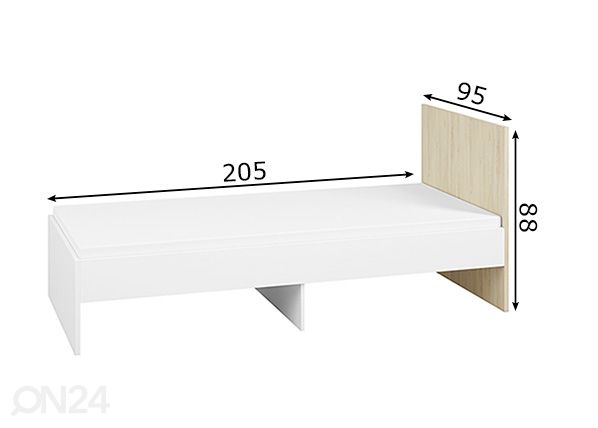 Sänky 90x200 cm mitat