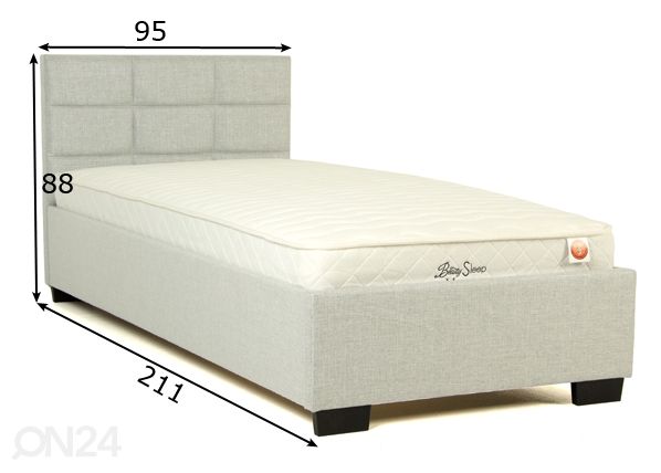 Sänky 90x200 cm mitat