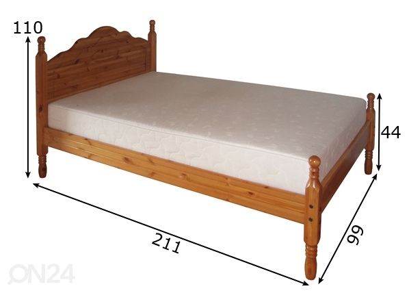 Sänky Corrib 92x200 cm mitat