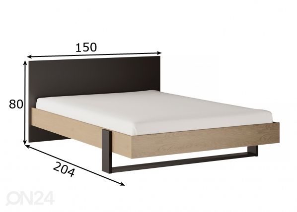 Sänky Duplex 140x200 cm mitat