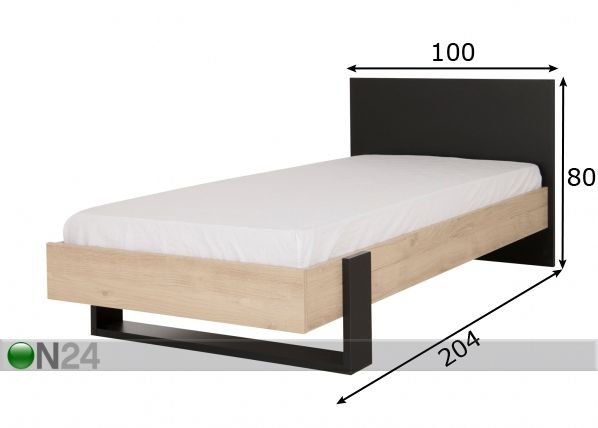Sänky Duplex 90x200 cm mitat
