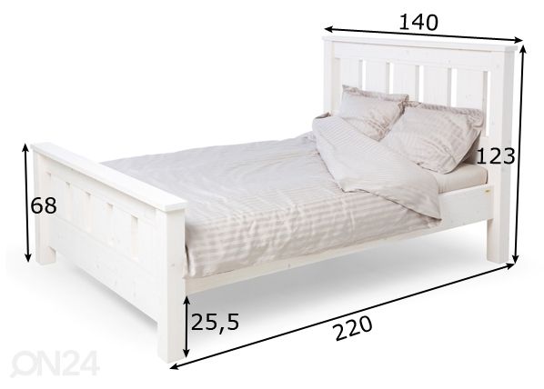 Sänky Georg 120x200 cm mitat