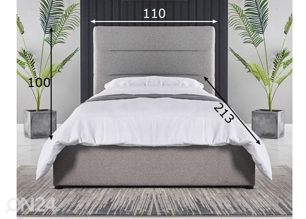 Sänky Milo 90x200 cm vuodevaatelaatikolla mitat