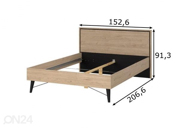 Sänky Ry 140x200 cm mitat