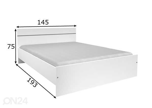 Sänky Soluce 140x190 cm mitat