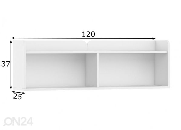 Seinähylly 120 cm mitat