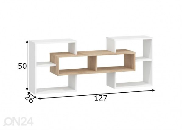 Seinähylly 127 cm mitat