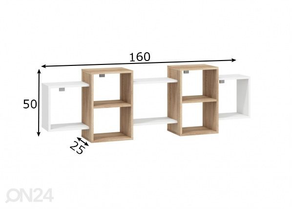 Seinähylly 160 cm mitat