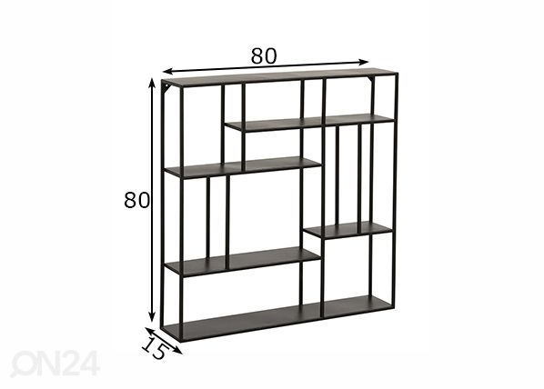 Seinähylly Claro 80 cm mitat