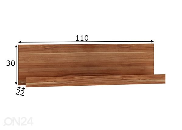 Seinähylly Keana 110 cm mitat