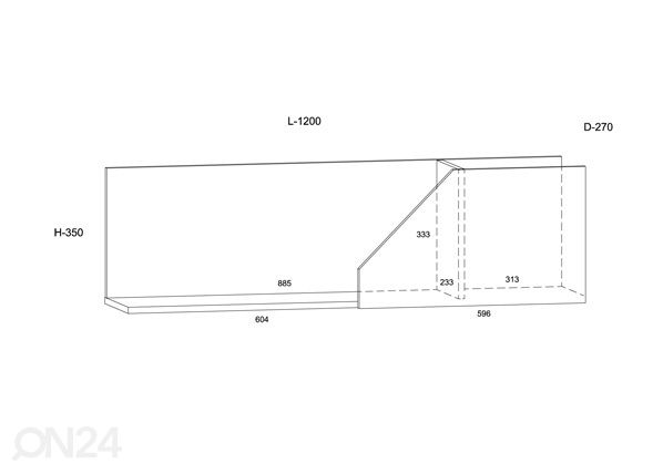 Seinähylly Pax 120 cm