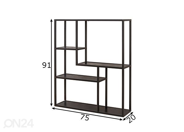 Seinähyllykkö Slim line mitat