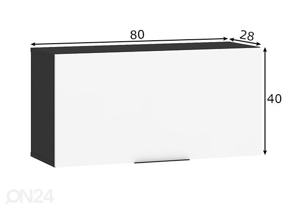 Seinäkaappi Kilty 80 cm mitat