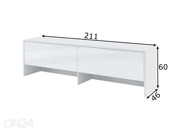 Seinäkaappi Lenart BED CONCEPT mitat