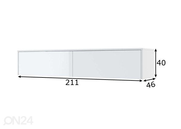 Seinäkaappi Lenart BED CONCEPT mitat