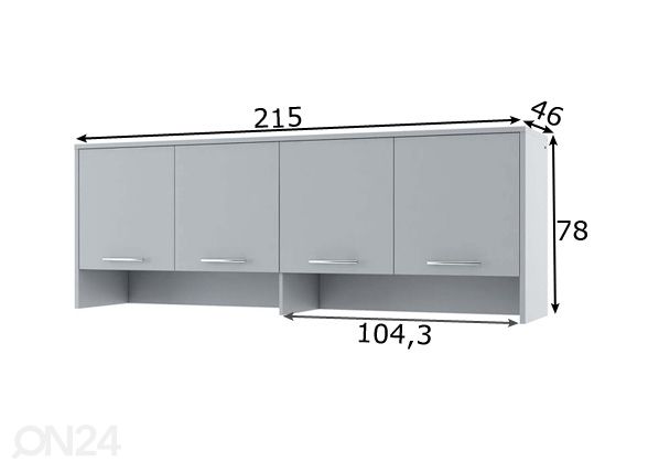 Seinäkaappi Lenart CONCEPT PRO mitat