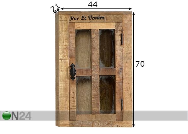 Seinäkaappi Rustic mitat