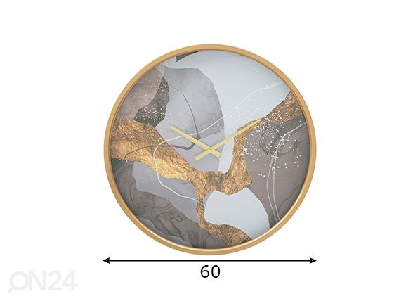 Seinäkello 60 cm mitat