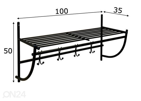 Seinänaulakko mitat