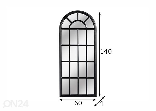 Seinäpeili Castillo 140x60 cm mitat