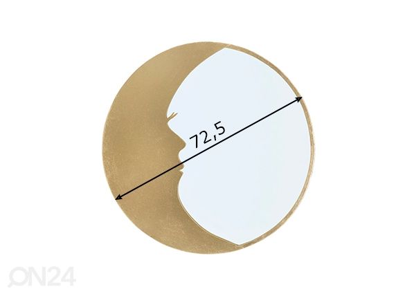 Seinäpeili Moon Ø72.5 cm, kulta mitat