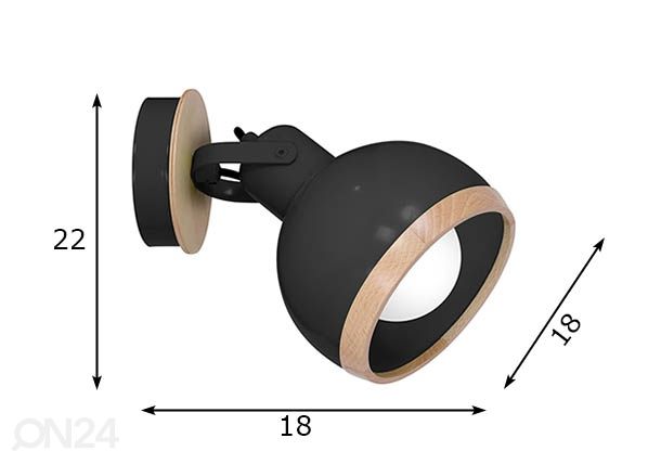 Seinävalaisin mitat