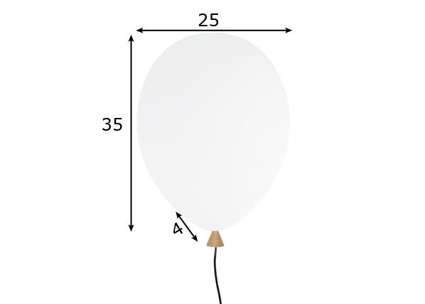 Seinävalaisin Balloon mitat