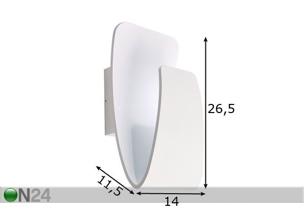 Seinävalaisin Canopus LED mitat